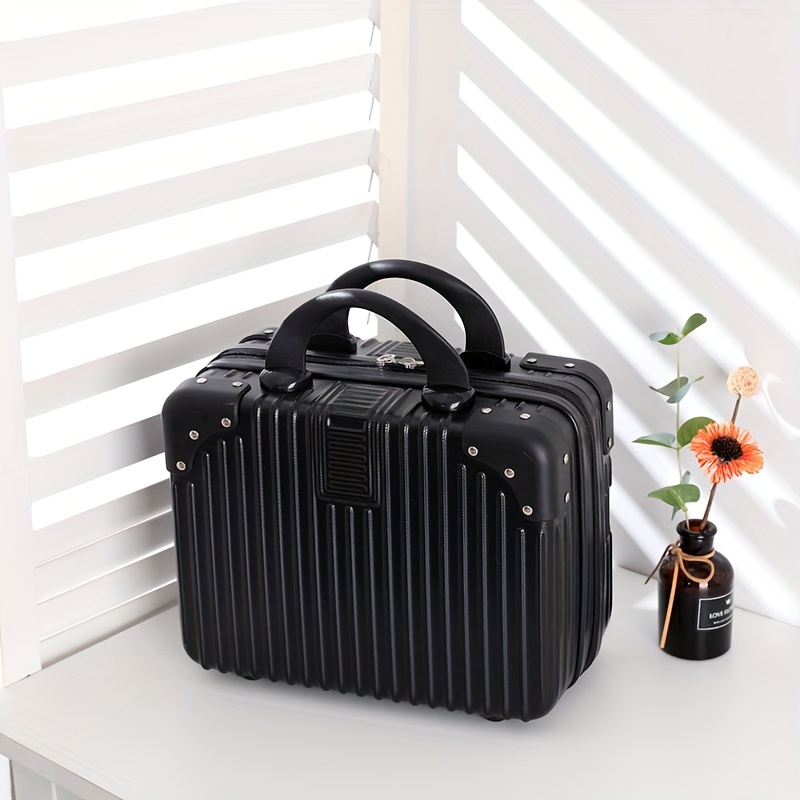 1PC Hard Shell Cosmetic Bag Women Mini Suitcase Shape Crossbody