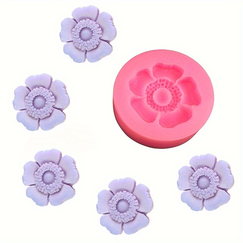 Plum Flower Charm Mold, UV Resin Silicone Mould, Floral Pendant Mold, MiniatureSweet, Kawaii Resin Crafts, Decoden Cabochons Supplies