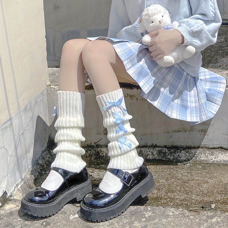 Women's Plush Leg Warmers Kawaii Harajuku Style Warm Flared - Temu Canada