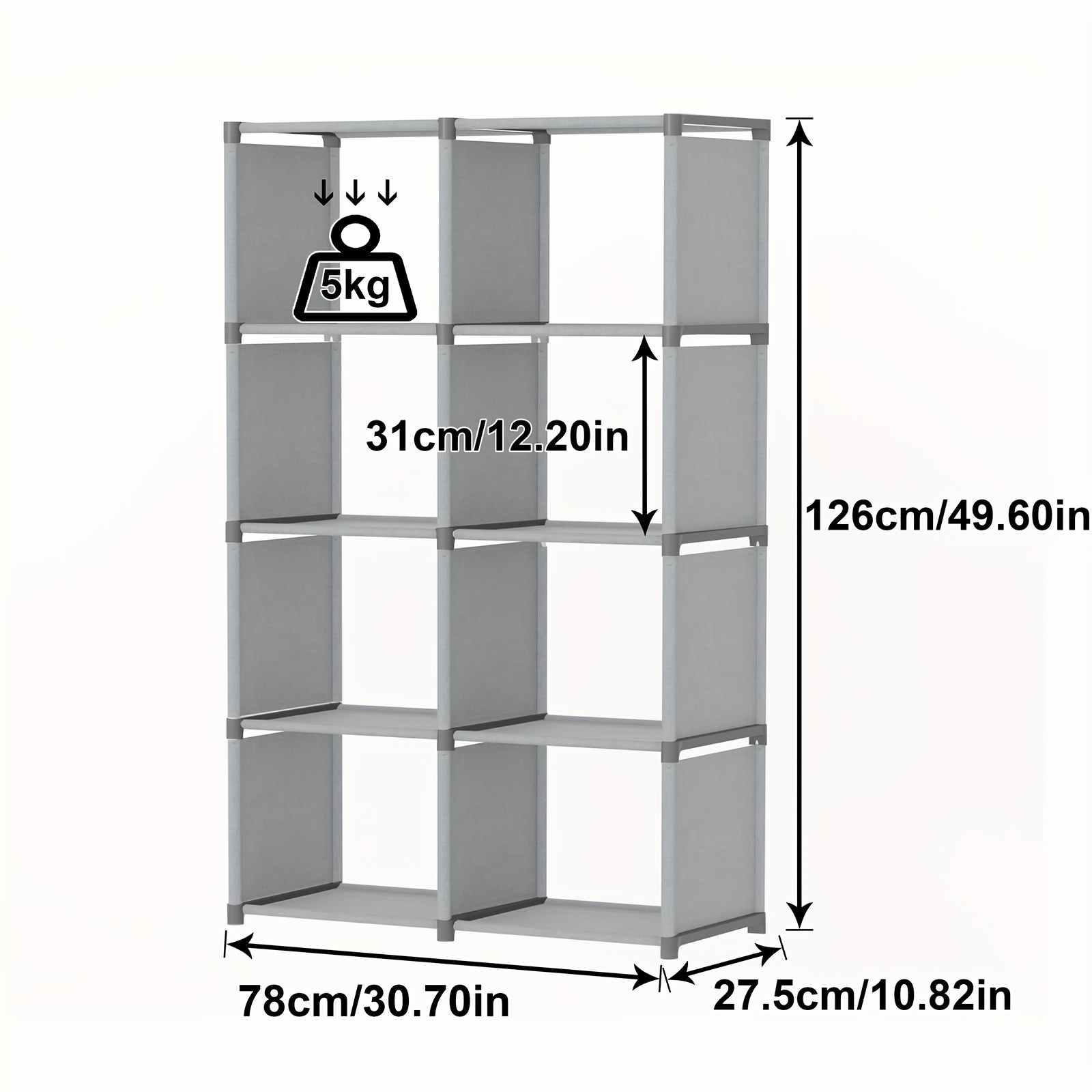 Decorotika Estantería de cubo alto Venecia, organizador de cubo, estantes  de almacenamiento, separador de habitación