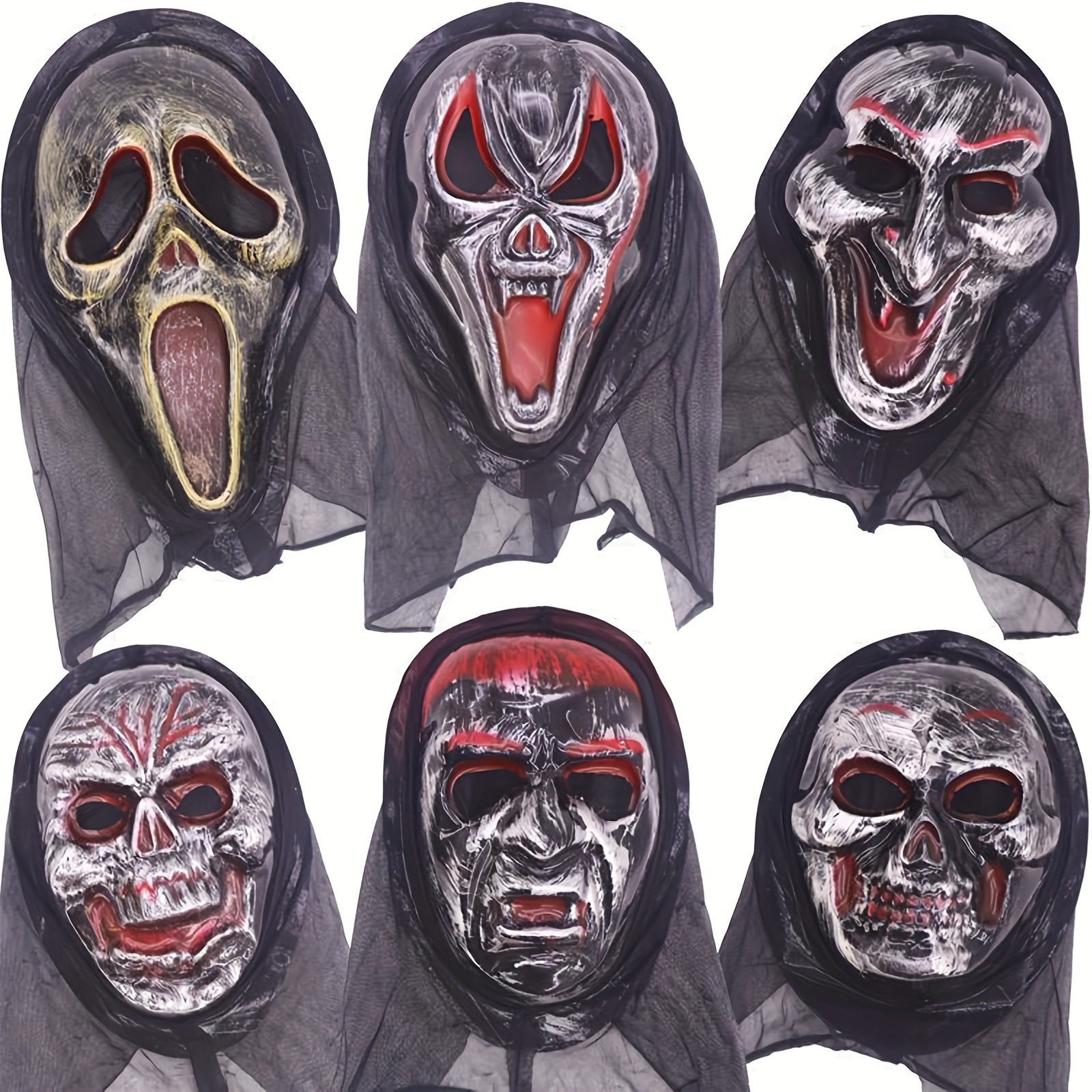 1pc Men's New Skull Ghost Face Mask, Halloween Cosplay Dress Up Mask, Skull  Full Face Mask Costume Mask,Call Duty Mask