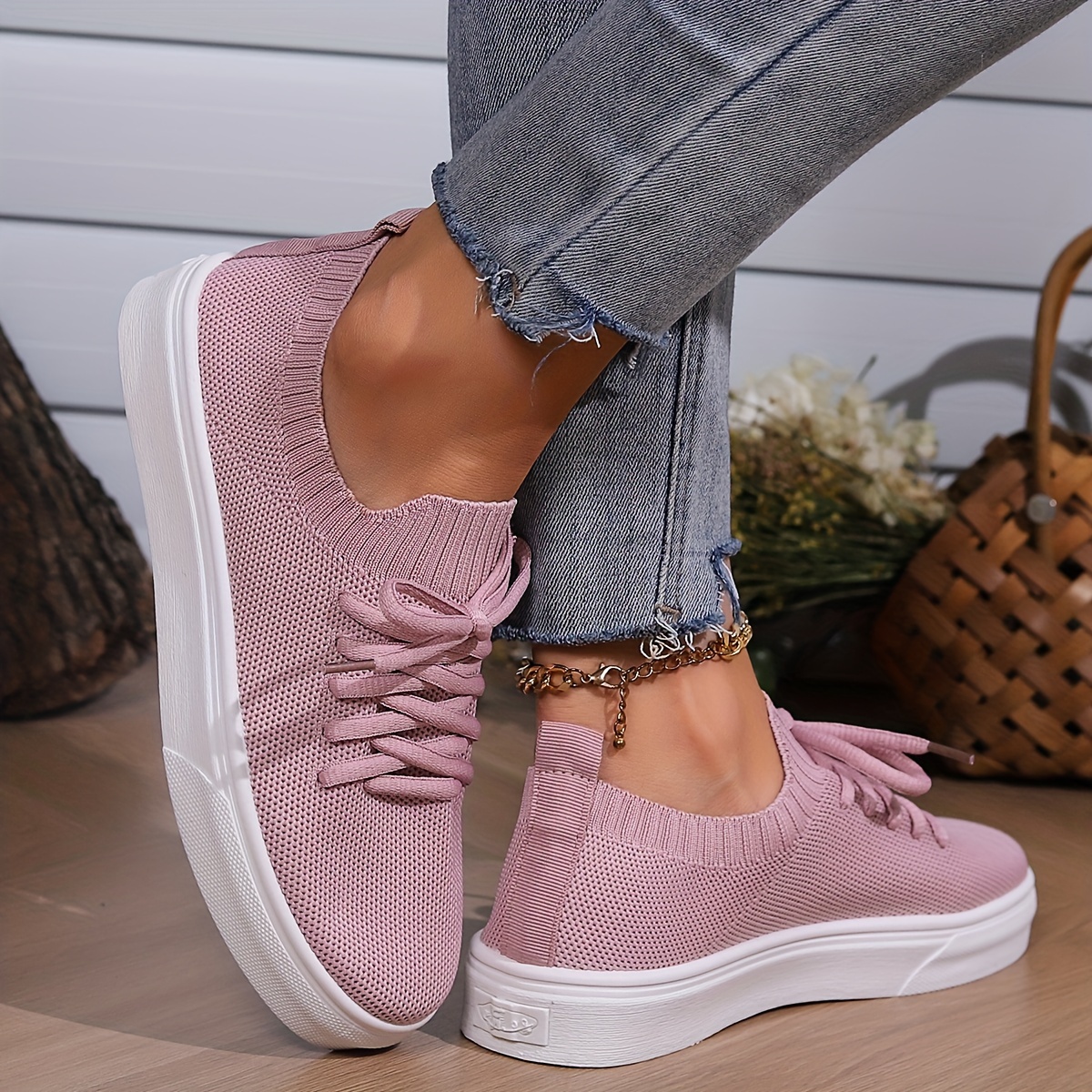 Knitted deals womens trainers