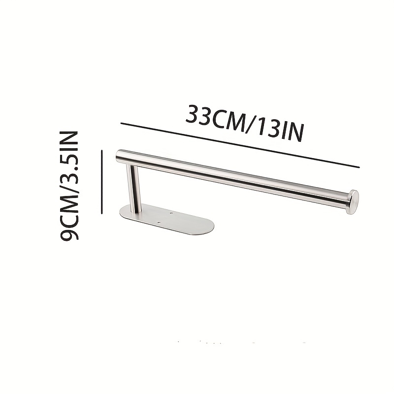 Stainless Steel Under Cabinet Paper Towel Holder - Self-adhesive Wall  Mounted - Long And Short Sizes Available For Kitchen, Pantry, Sink, And  Bathroom - Easy To Install And Convenient To Use - Temu