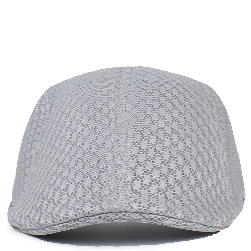 1pc men women breathable mesh summer hat adjustable newsboy beret ivy cap cabbie flat cap