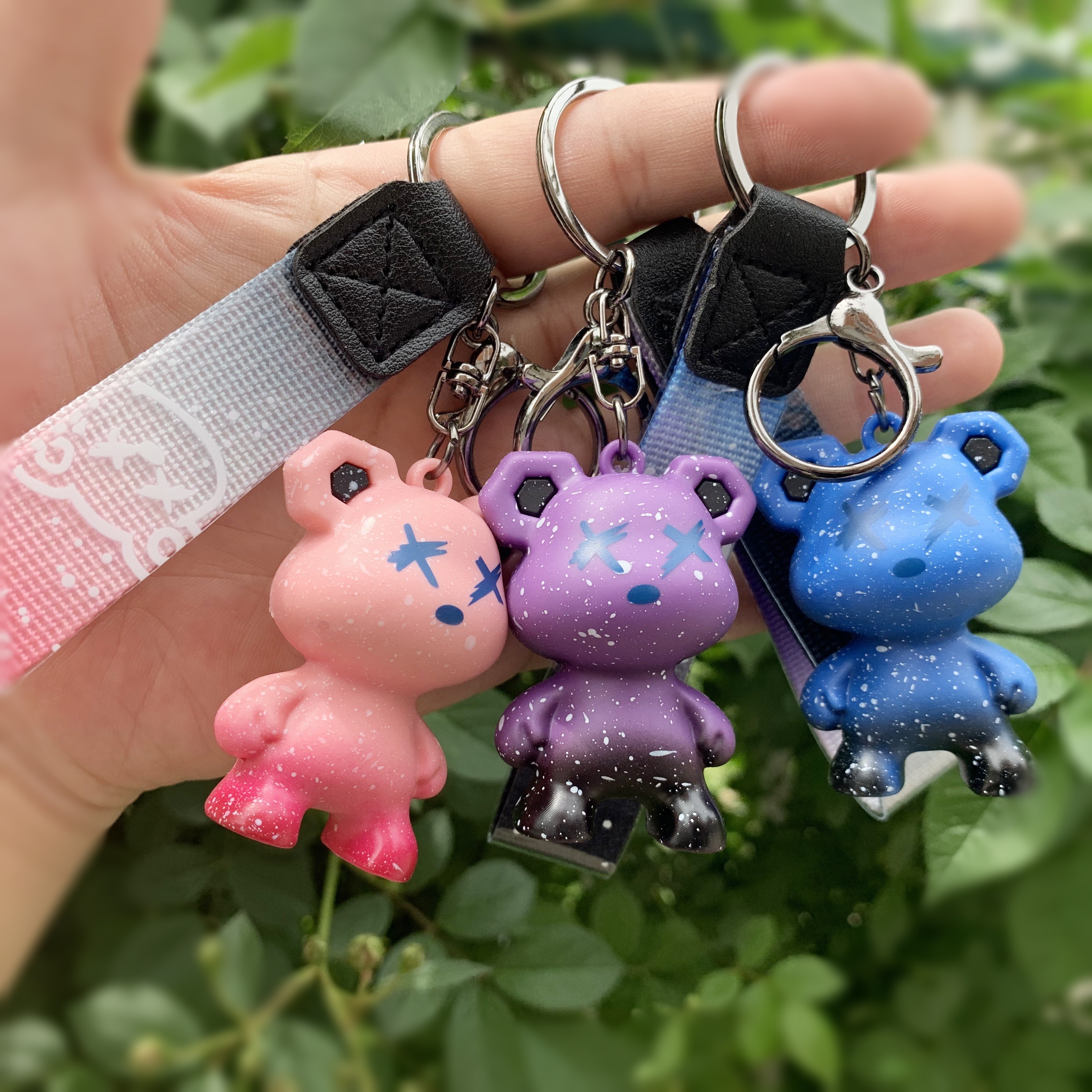 Violent Bear Doll Keychain Bag Car Key Pendant Teddy Bear Ornament Hanging  Decoration Cartoon Car Accessories Cute Keychain - AliExpress