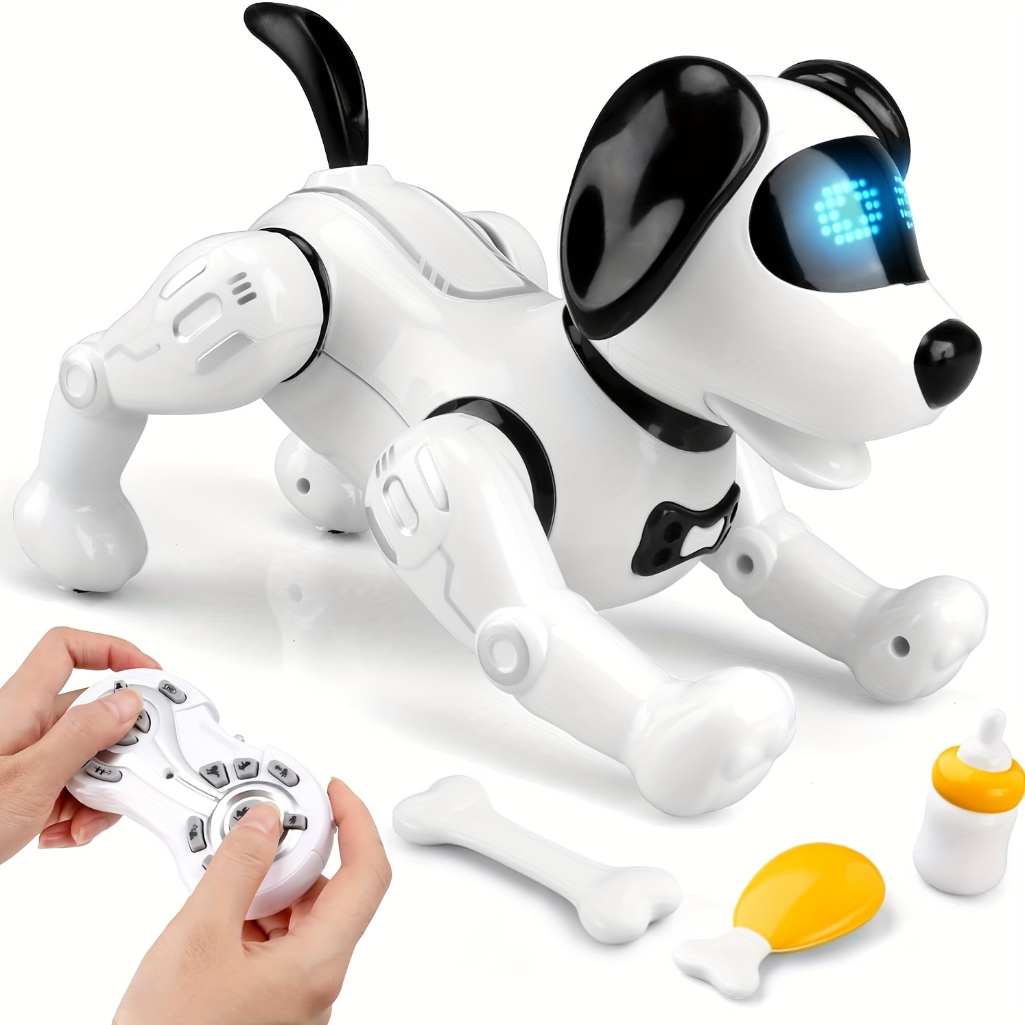 1 Juguete Para Perro Robot Con Control Remoto, Robots De Baile Inteligentes  E Interactivos Programables, Perro De Juguete Acrobático RC Con Ojos LED C