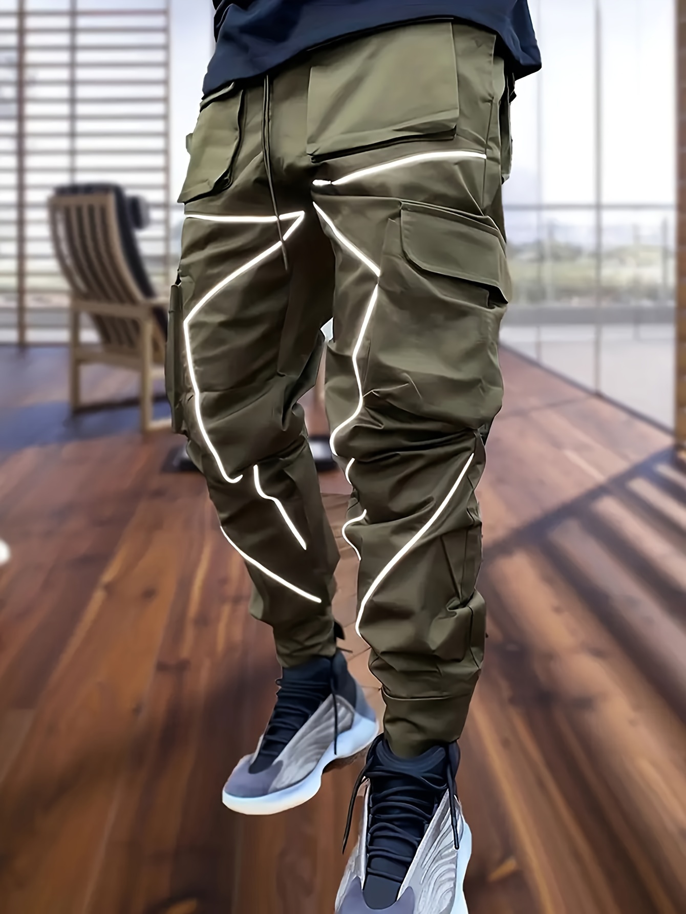 Men's Stylish Cargo Pants Multi Pockets Casual Breathable - Temu Canada