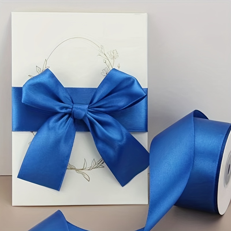 1roll Solid Color Gift Wrap Ribbon, Minimalist Polyester Ribbon For Party