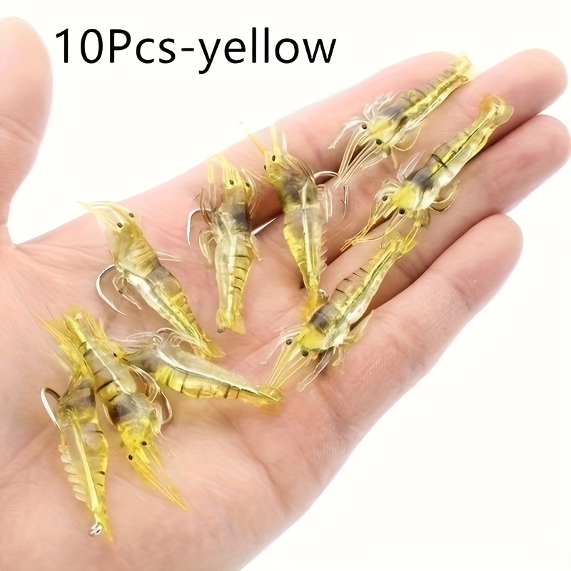 1pc Luminous Soft Shrimp Bait With Hook For Freshwater And Sea Fishing -  Realistic Bionic Design For Increased Catch Rates