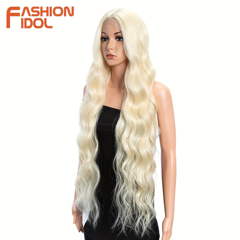 White heat resistant clearance wig