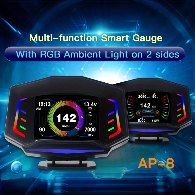 Car Head Up Display, Hud Display With OBD2 Interface, Plug&Play Digital  OBDII Speedometer With Car Speed KM/h MPH, Troubleshooting, Over Speed  Warning