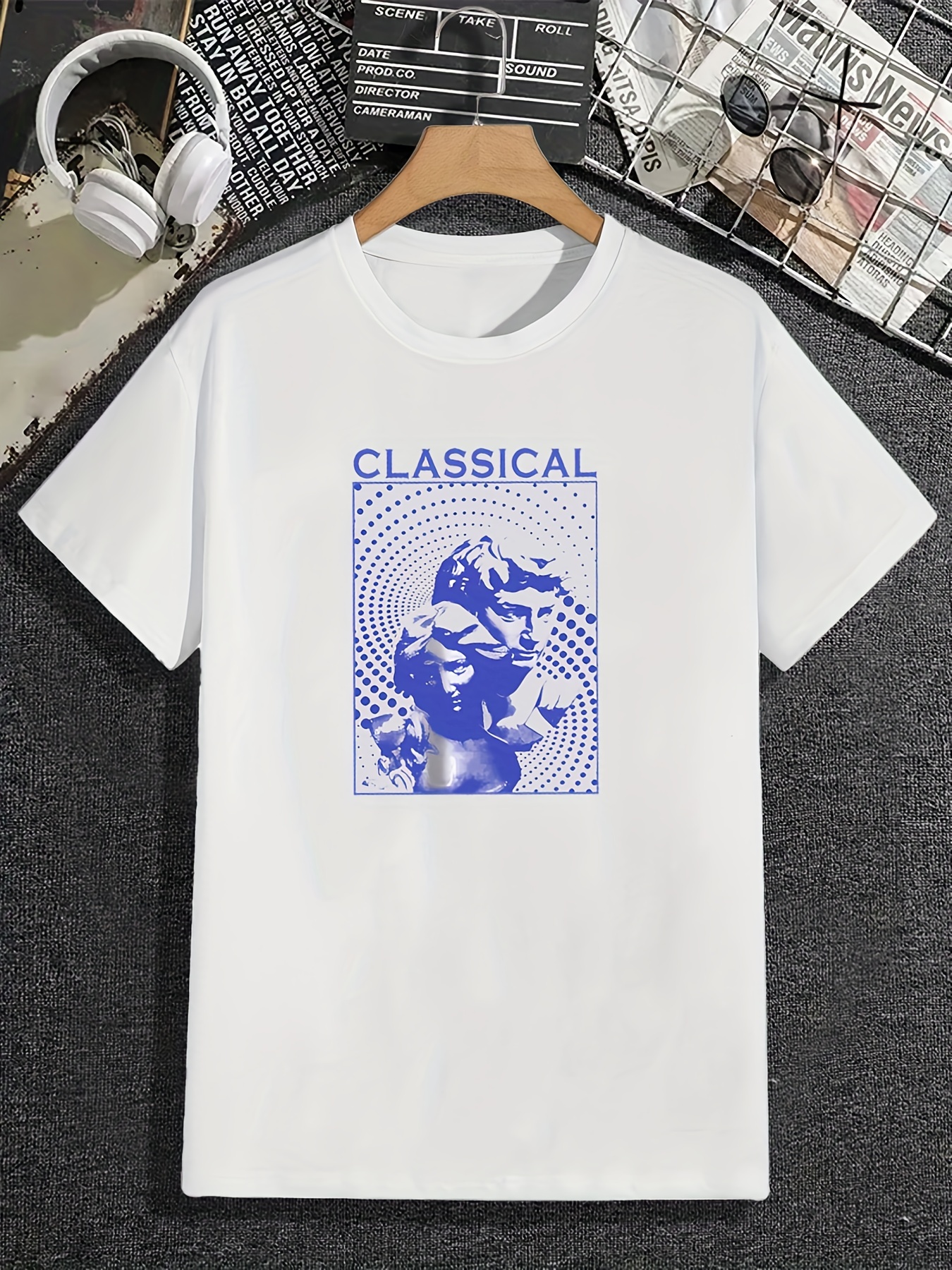 Men's Classic Statue Graphic T-shirt - Comfortable And Stylish