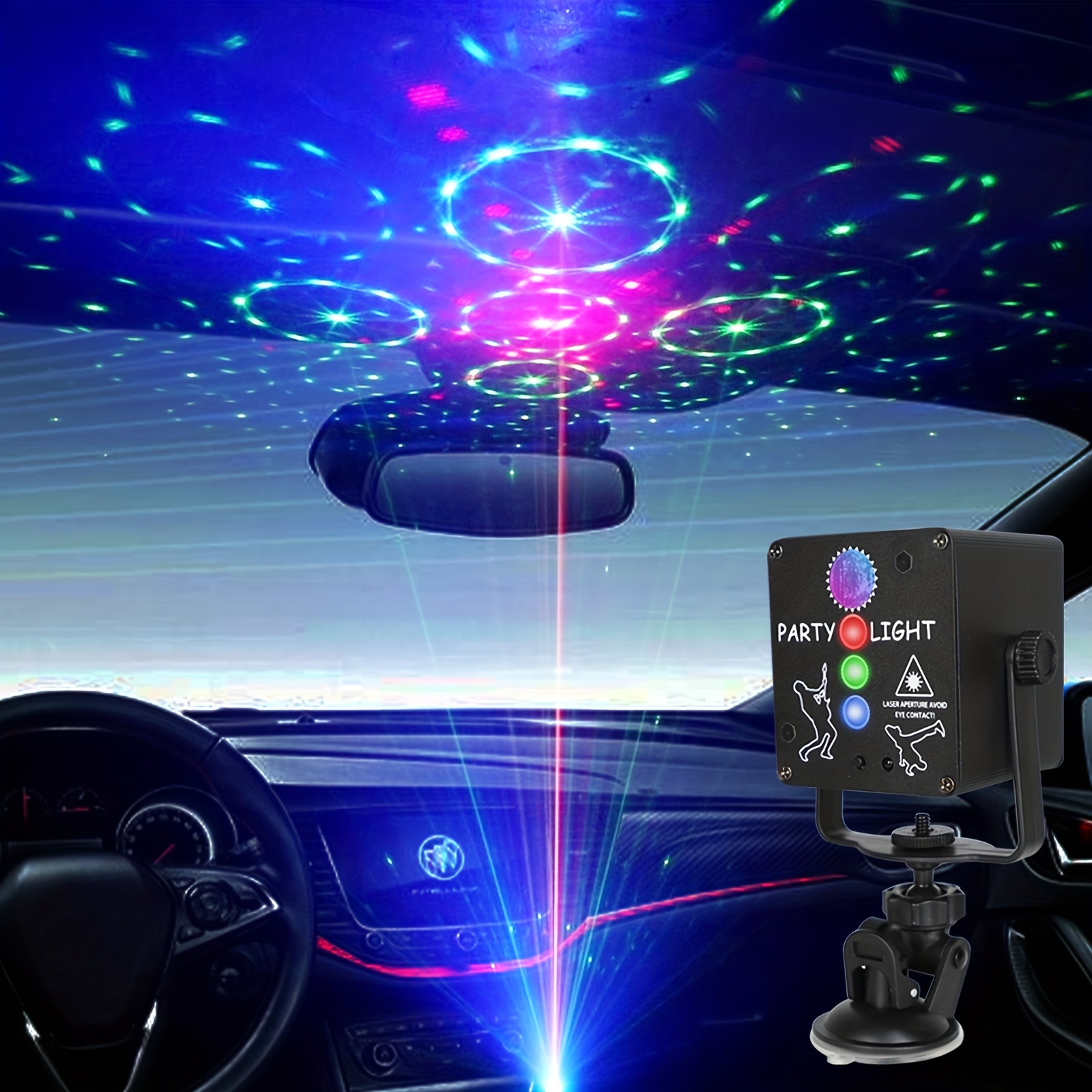Auto Willkommen Licht USB Stern Licht Laser Projektion Auto  Sprachaktivierte Atmosphäre Licht Dach voller Sterne Led Atmosphäre  Hellgrün