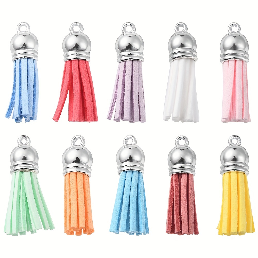 Plastic Tassel Leather Cord End Charms Beads - Temu