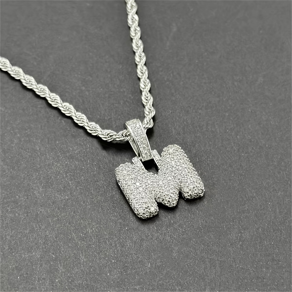 Men's Xo Pendant Necklace Sparkling Stones Hip - Pakistan