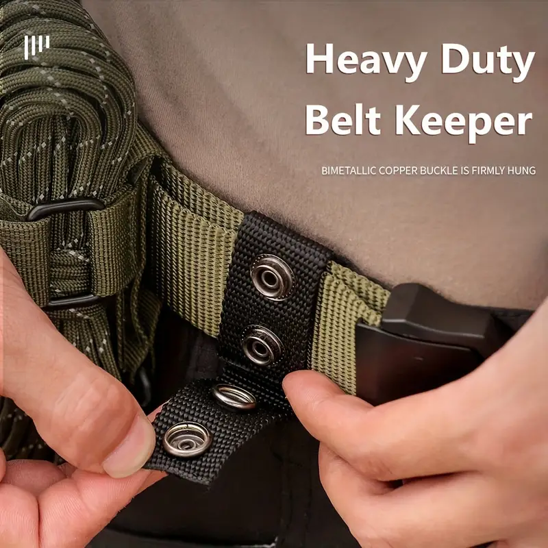 4pcs Heavy-Duty Belt Keeper Clip - Double Hidden Snaps for Maximum  Durability!