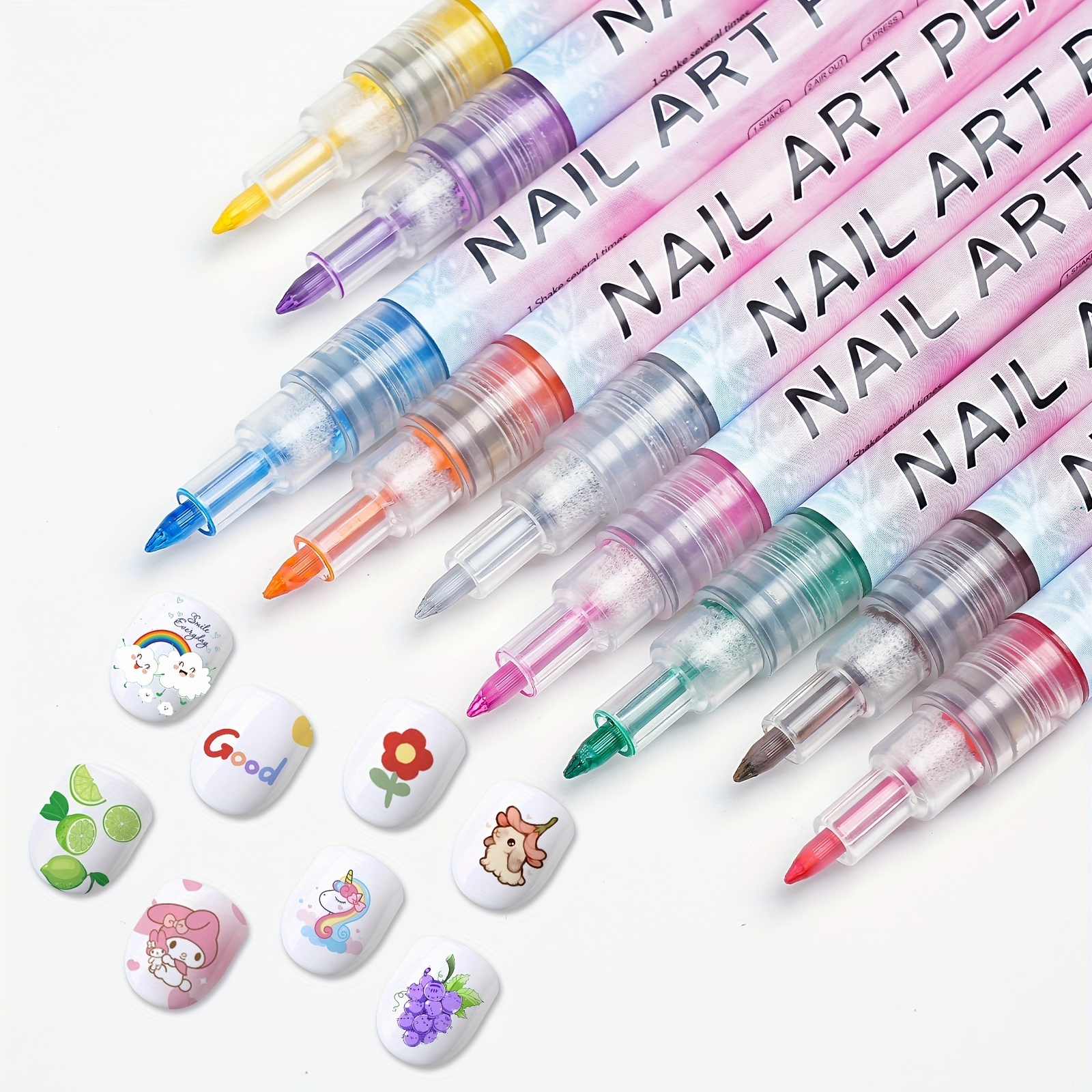 4pcs Waterproof Nail Art Pens, Easy Color Application & Blending, Nail  Polish Gel & Doodle Pens In Different Colors