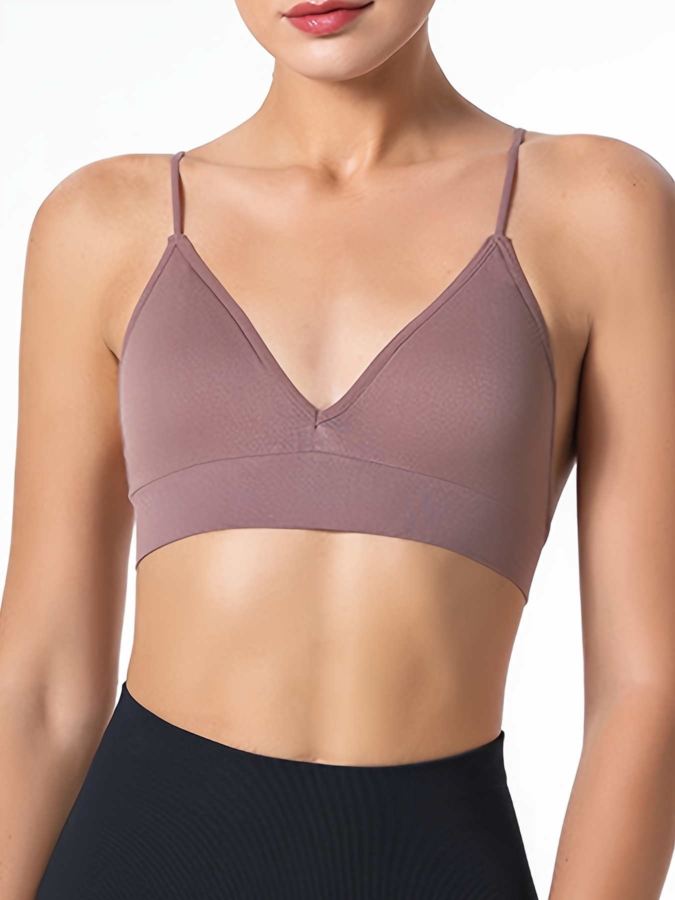 Soft Ribbed Bralettes Comfort Breathable Thin Strap Everyday
