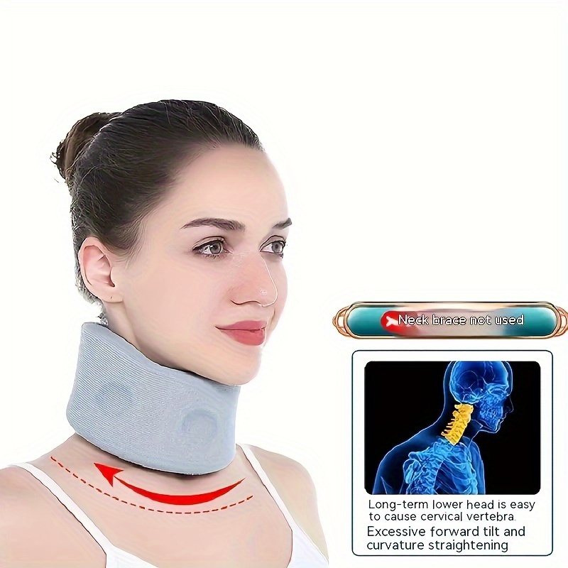 Memory Foam Neck Brace Cervical Collar, Relieves Neck And Spine Pressure,  Neck Collar, Ergonomic Neck Support