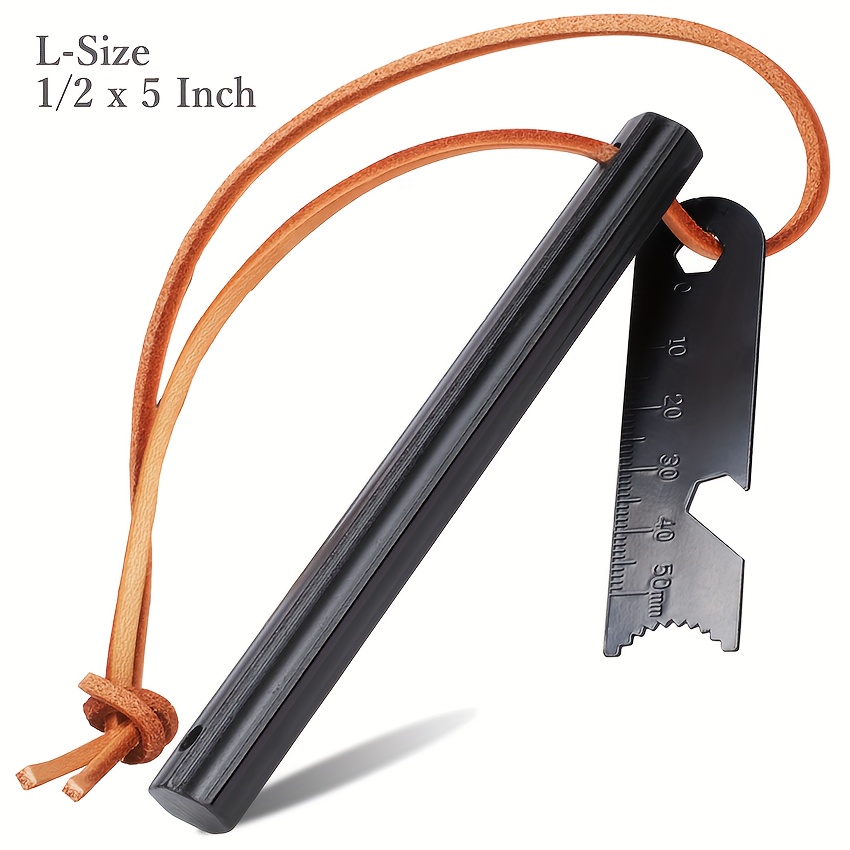 1pc Doribiru Hexagonal Ferrocerium Rod Fire Starter - 6 Inch, 20,000+ Strikes, Durable Iron Construction With Neck Lanyard & Multi-tool Striker For Camping, Bbqs, And Emergency