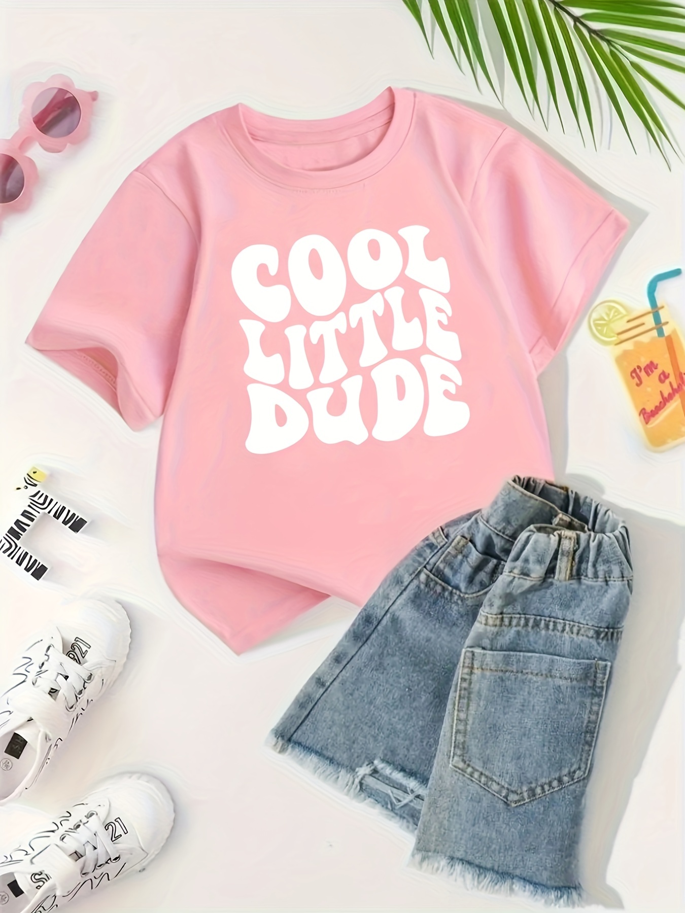 Chicas Creativas cool Little Dude Camiseta Casual Temu Chile