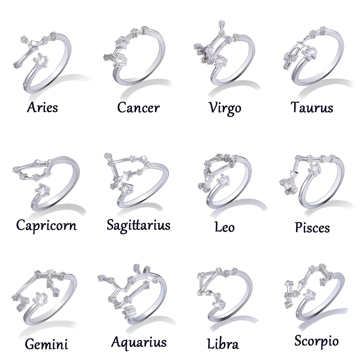 Cancer zodiac constellation on sale ring