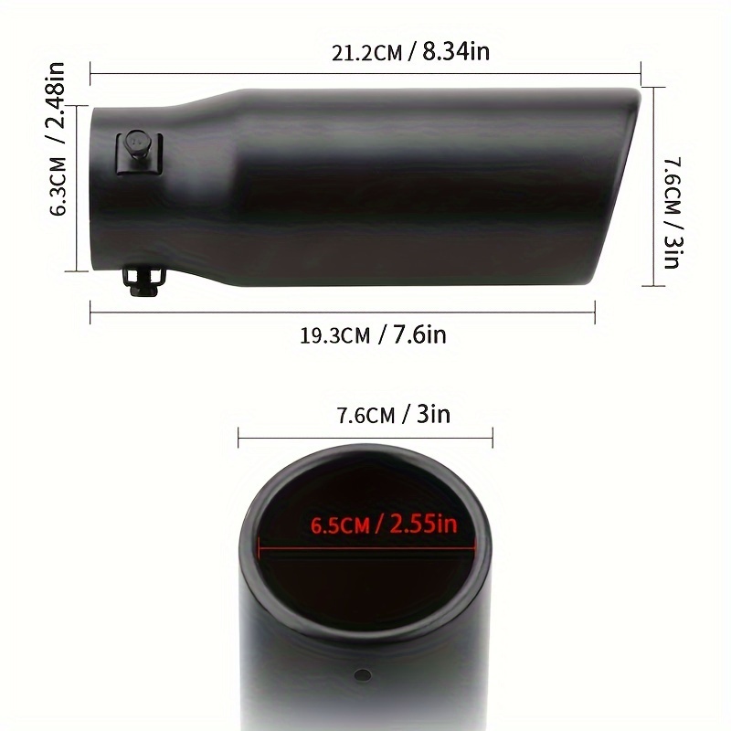  WXHN Tubo de escape de cola de coche adecuado para Lex* us  GX400 2010 2012 2014 Cola garganta tubería modificación accesorios : Todo  lo demás