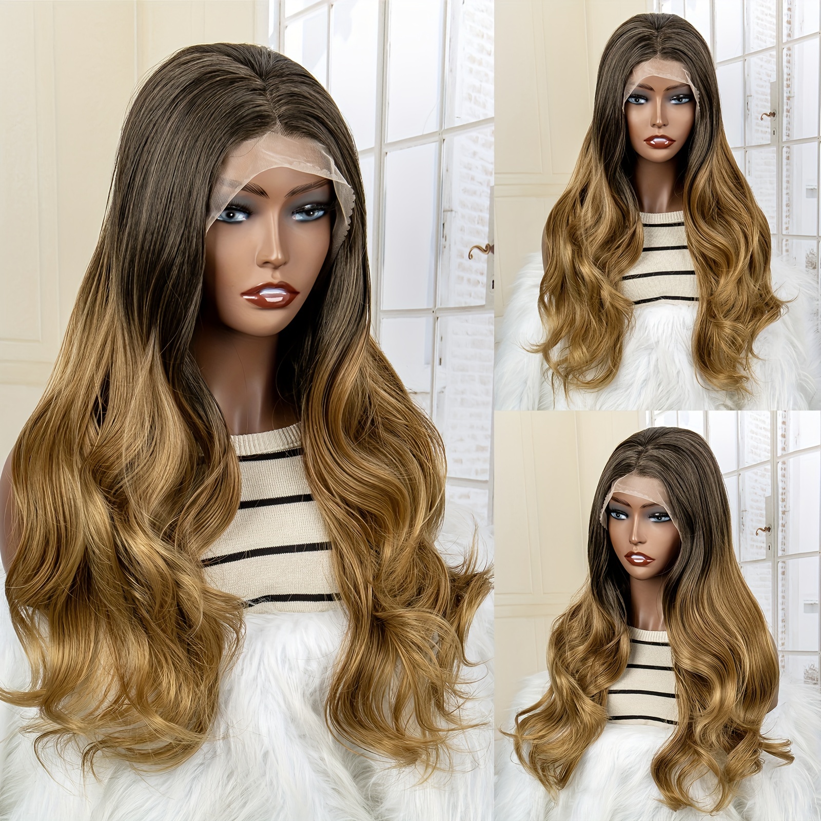 Black 13x2.5 Lace Front Braided Wigs Box Braids Synthetic Wig For