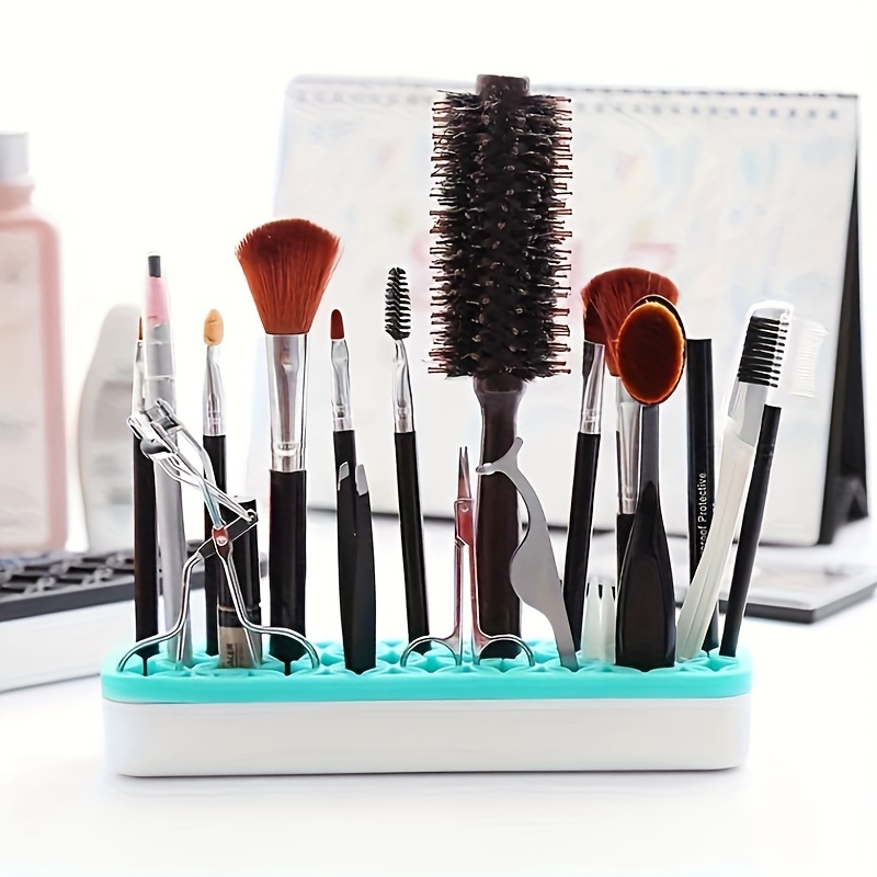 Silicone Makeup Brush Holder Cosmetic Storage Box Painting - Temu