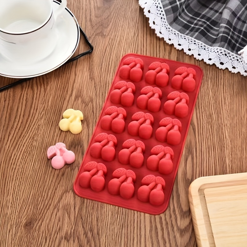 3d Silicone Strawberry Cherry Chocolate Mold For Diy Cake - Temu