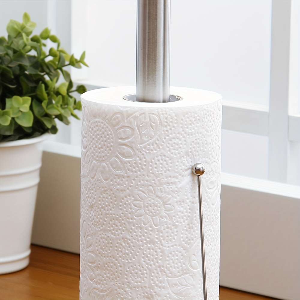Vertical Roll Paper Holder, Household Stainless Steel Paper Towel