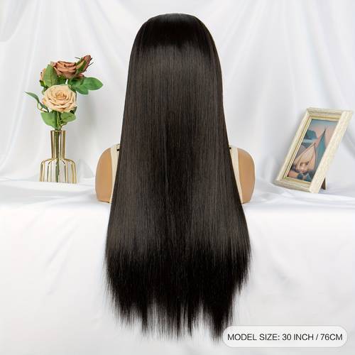 Long Straight Wig Lace Wig Synthetic Wig Beginners Friendly Heat Resistant Elegant Natural Looking For Daily Use Wigs For Women