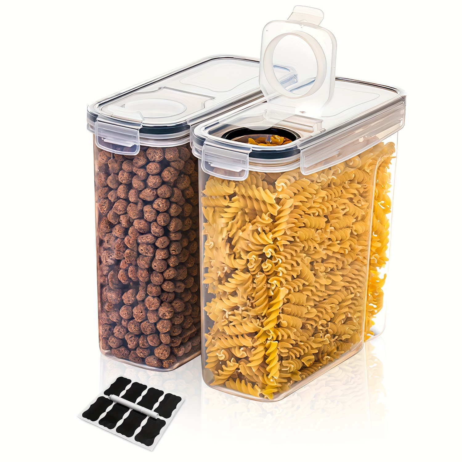 Airtight Pantry Pasta Kitchen With Lid Plastic Food Storage Multigrain Sealed  Container Cereal Containers Transparent Box Cans