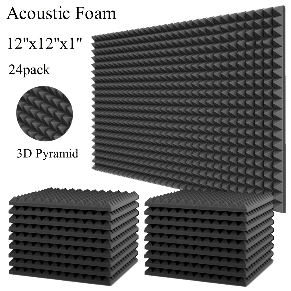 Sound Absorbing Foam Insulation Panel Wall Pyramid Absorption Acoustic  Sponge