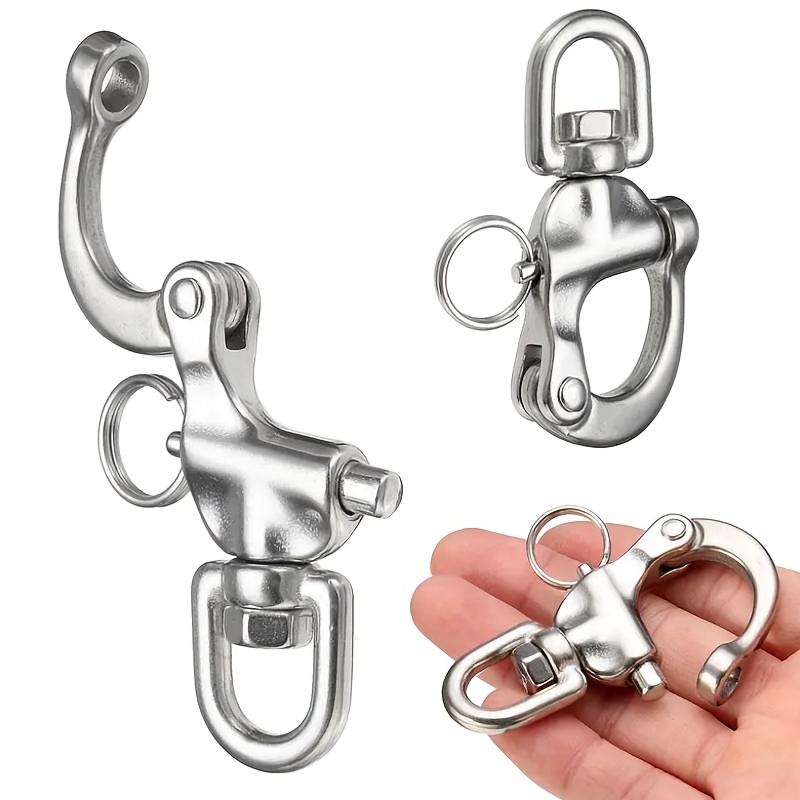 Swivel Eye Snap Shackle Quick Release Bail Rigging, 5 Stainless Steel