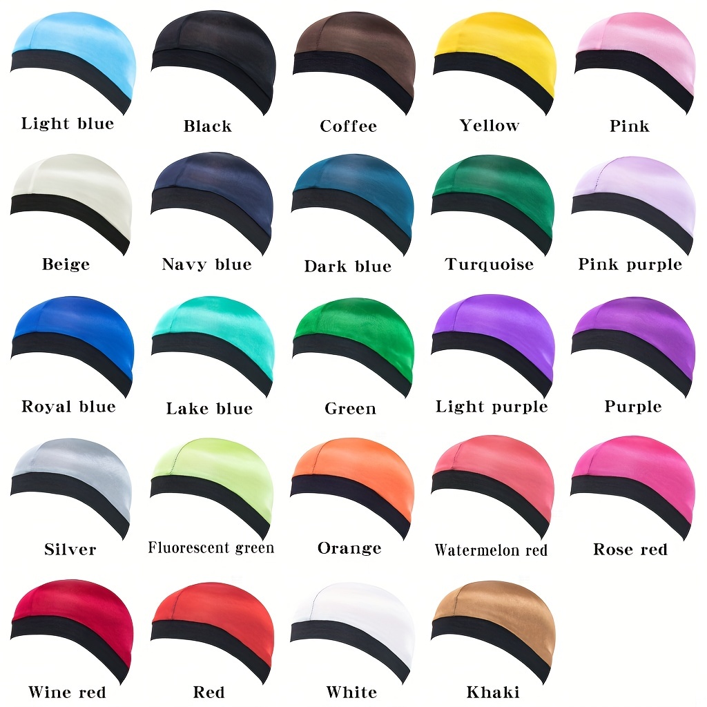 Fashion Bottoming Wig For Men Women Dome Work Stretchy Breathable Reusable  Casual Knitted Pirate Hat Wide Brim Elastic Round Wave Shower Turban Unisex  One Size 20 Colors Available - Jewelry & Accessories - Temu