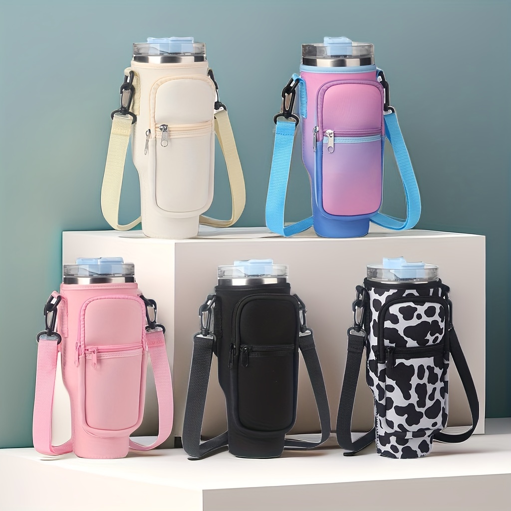 Adjustable Water Bottle Carrier Bag For Hiking Traveling And - Temu