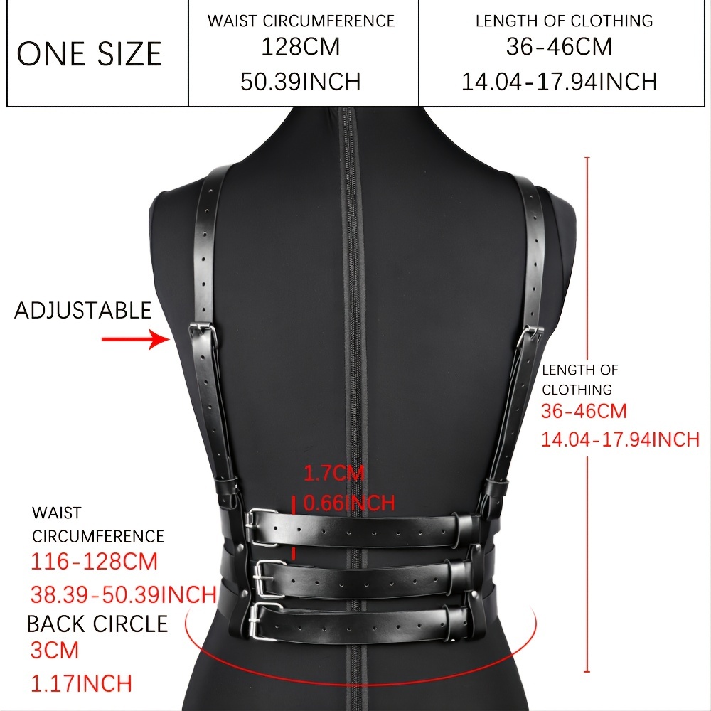 Punk Leather Harness Belt Gothic  Pu Leather Corset Accessories - Punk  Belt Chain - Aliexpress