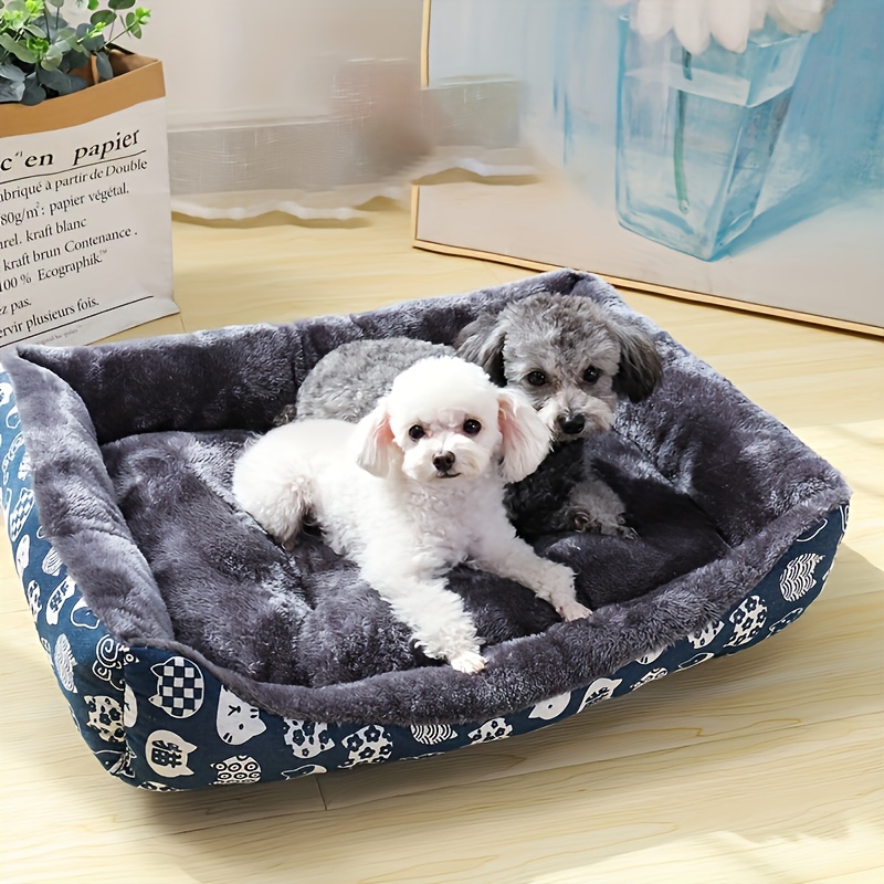 

1pc Cozy Pet Bed, Plush Polyester Fiber Dog Nest, Non-assembled, Warm Pad For Medium Dogs, Comfortable Sleeping Kennel For Golden Retrievers And Small Breeds