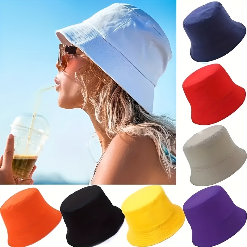 Women's Foldable Sun Protection Bucket Hat Outdoor Travel - Temu Mauritius
