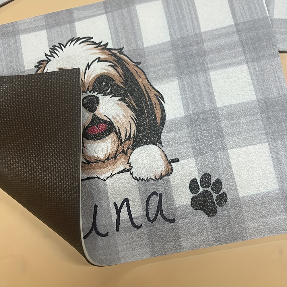 Personalized Dog Cat Food Mat, Pu Leather Dog Bowl Mat Custom Pet Name Dog  Feeding Mat For Food And Water, Waterproof Oil-proof Pet Dog Placemat With  Non-slip Bottom - Temu