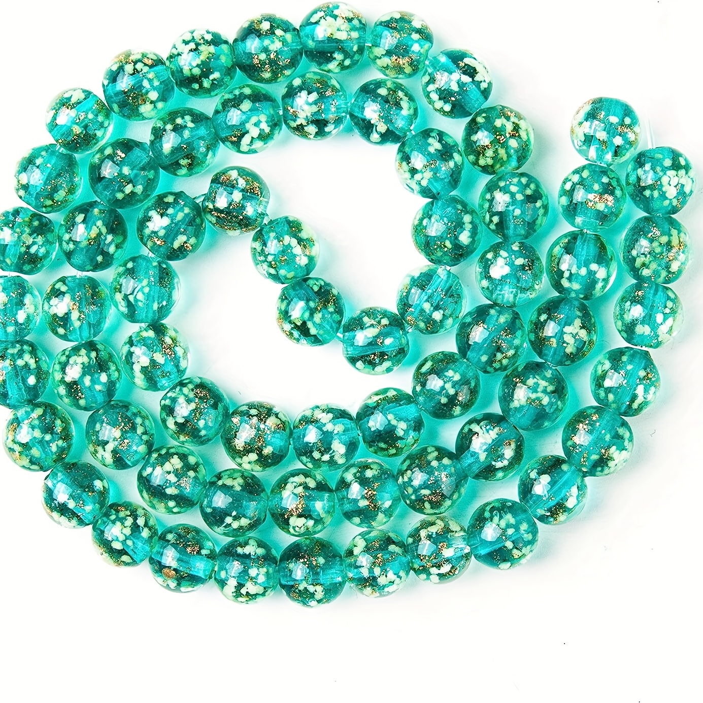 Luminous Glass Beads Round Beads Glow Glass Loose Beads Diy - Temu