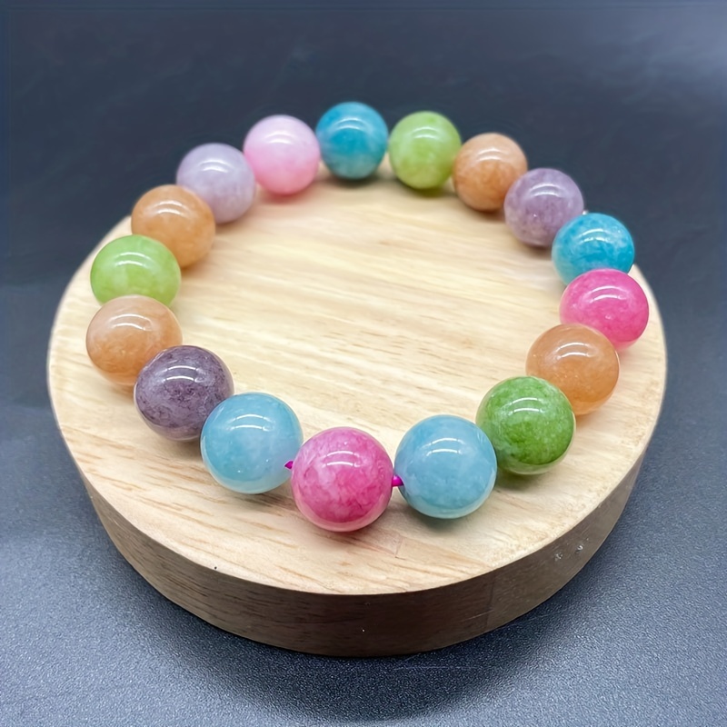 Y2K Candy Colored Jade Bracelet Gift Boxed