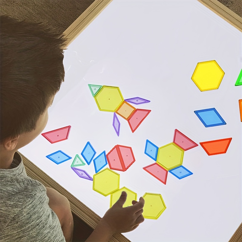 Montessori Light Table Education Toys Open Material Accessories Transparent  Blocks Kids Math Learning Sensory Toys For