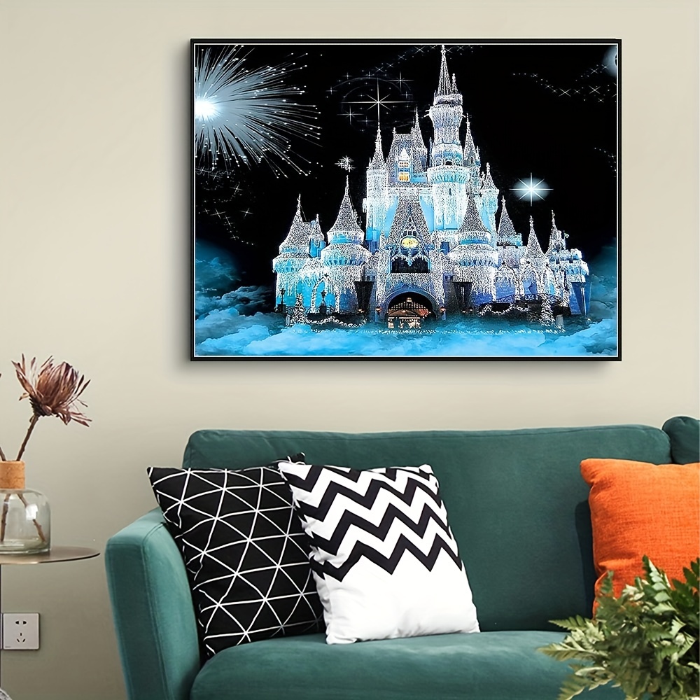 5d Diy Artificial Diamond Painting Crystal Castle Suitable - Temu