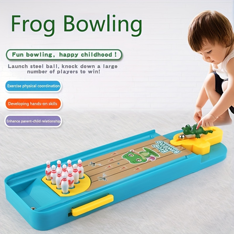 mini tabletop bowling stress relieving game set tabletop bowling games parent child toys 4