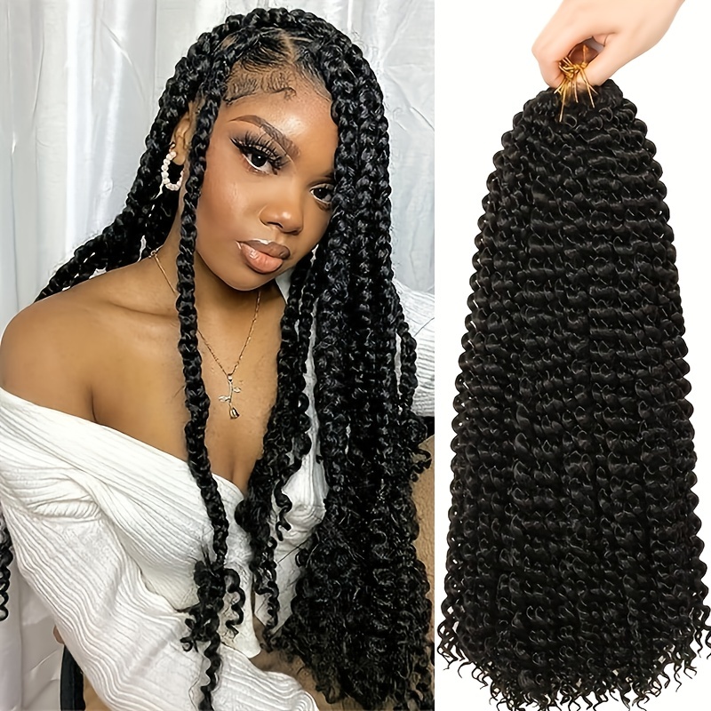 Passion Twist Crochet Braids Extensions Water Wave Curly - Temu Canada