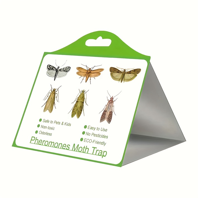5/10/20 Pcs Moth Pheromone Trap Clothes Pantry Food Insects Sticky Glue  Trap Moths Pheromone Killer Reject Fly Insects Non-toxic