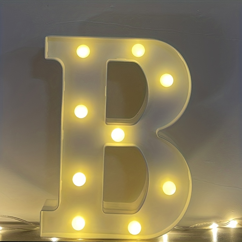 1pc Luces Led Letras Alfabeto Luminosas Lámpara Números - Temu Mexico