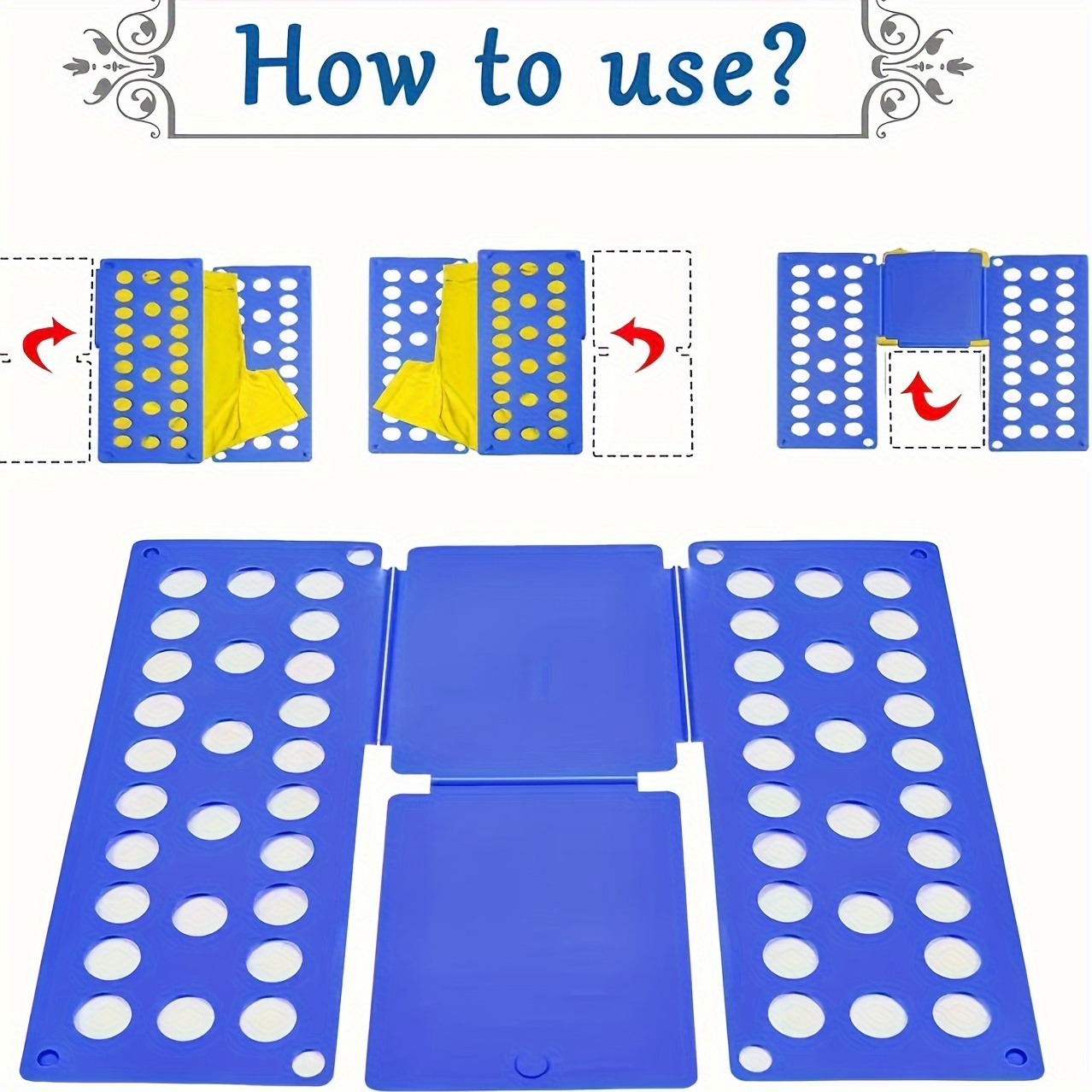 Blue Plastic T shirt Folding Board Easy Clothes Folding For - Temu